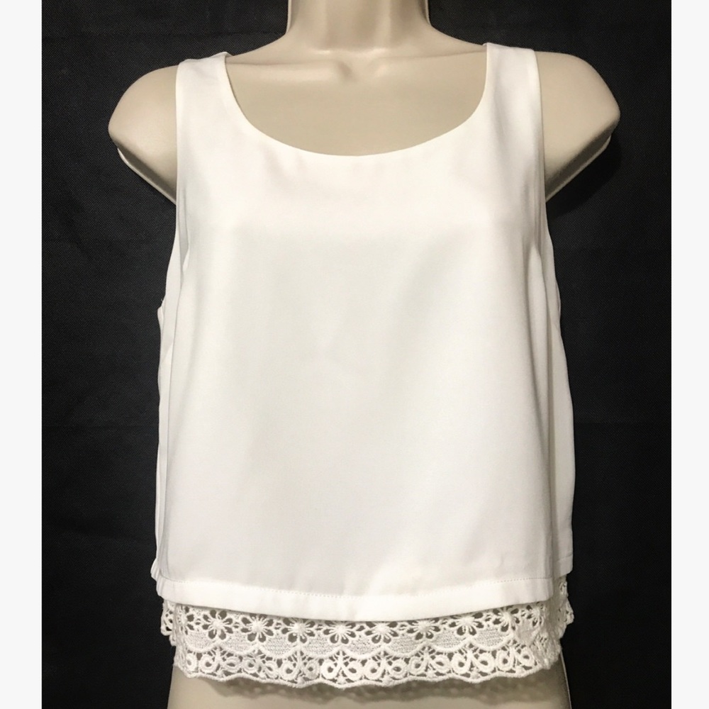 EUC Jessica Simpson Off White Crop Top - S